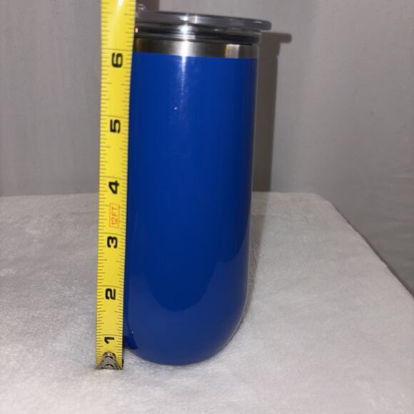 Brumate Insulated Champagne Flute 12oz Tumbler Flip Lid Royal Blue NWT - Picture 8 of 9